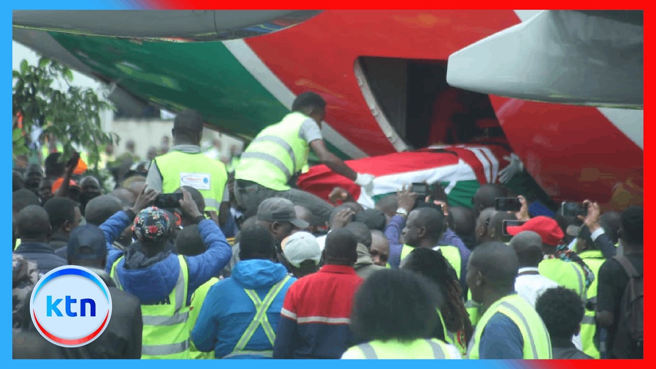 Raila Odinga’s body offloaded from plane