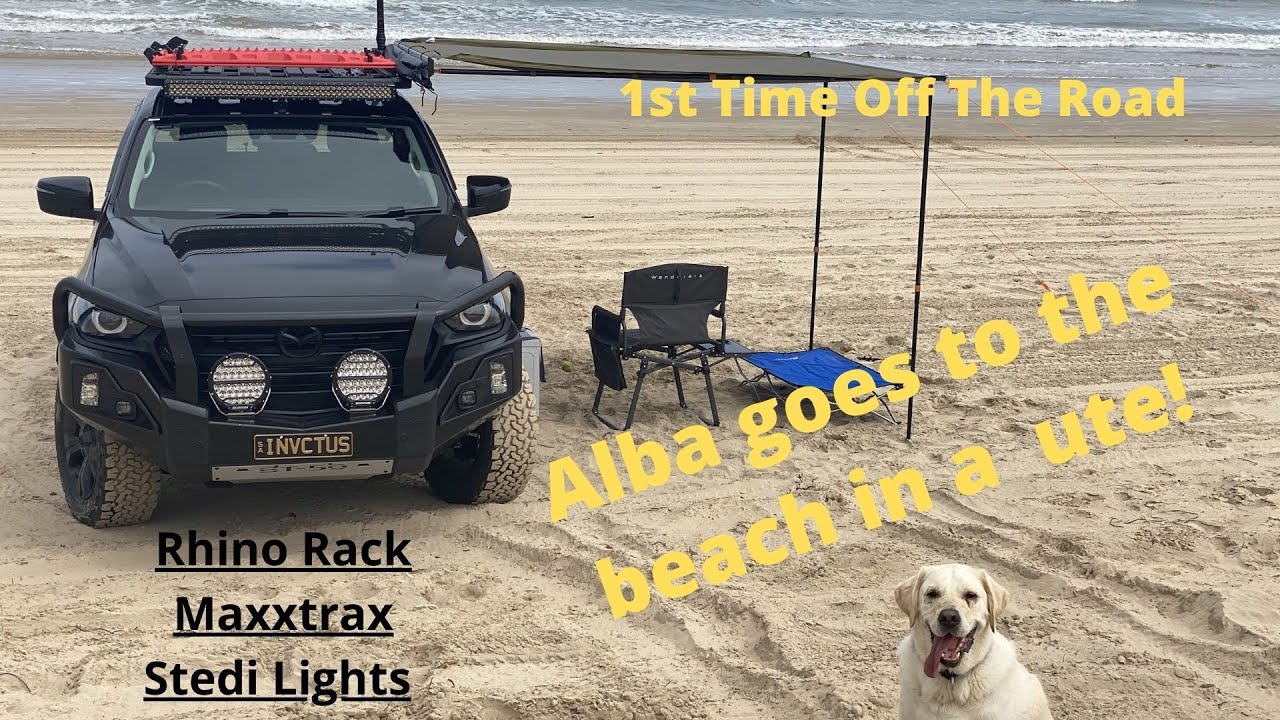 Mazda BT50 gets sandy....... Oh and Alba went to the beach