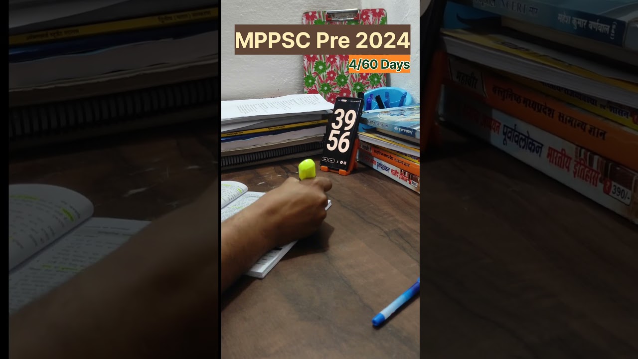 MPPSC Pre 2024 | 4/60 Days | 60 days study challenge | Aspirience #shorts #minivlog #shortsfeed