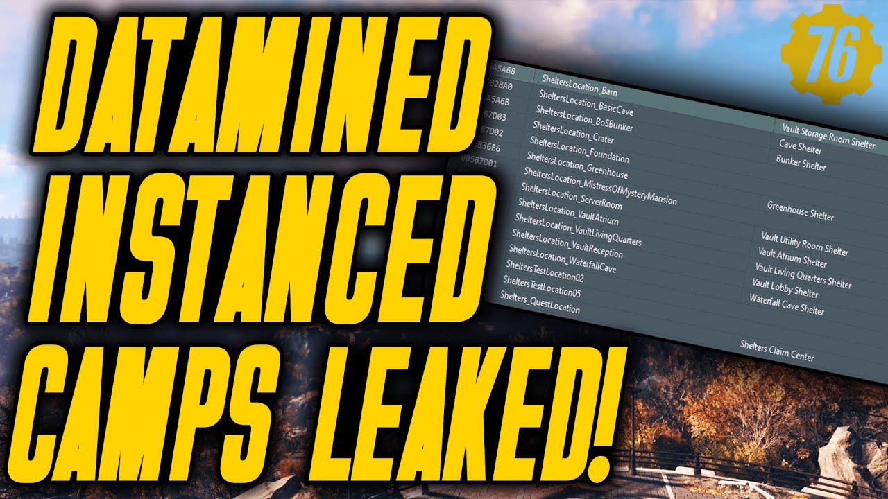 *SPOILER* FUTURE CONTENT For Fallout 76 Instanced Camp Shelters DATAMINED!