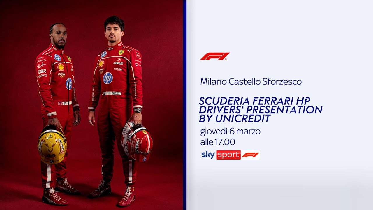 Ferrari, evento show a Milano: Hamilton e Leclerc abbracciano i tifosi prima del mondiale 2025 di F1