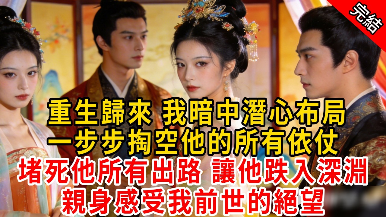 重生歸來 我暗中潛心布局，一步步掏空他的所有依仗，堵死他所有出路 讓他跌入深淵。親身感受我前世的絕望...#原创 #古言 #小说 #重生 #爽文