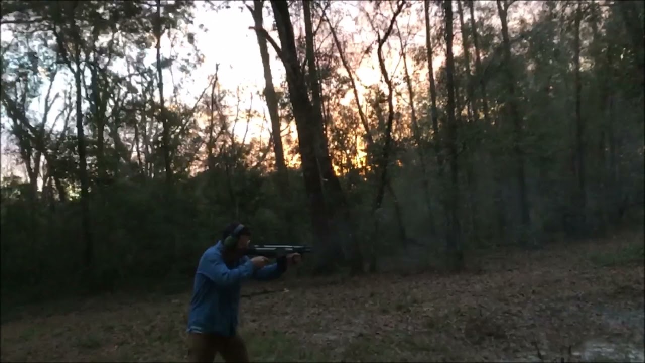 Homebuilt HK51K chugging along. Full auto HK sear gun backyard fun. Direct hit on camera!!