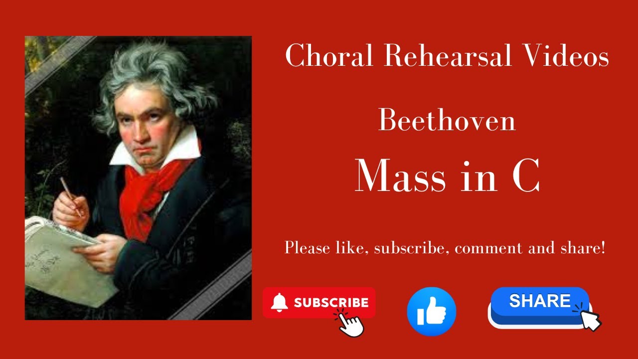 Beethoven Mass in C #3 Credo 4 staves bass