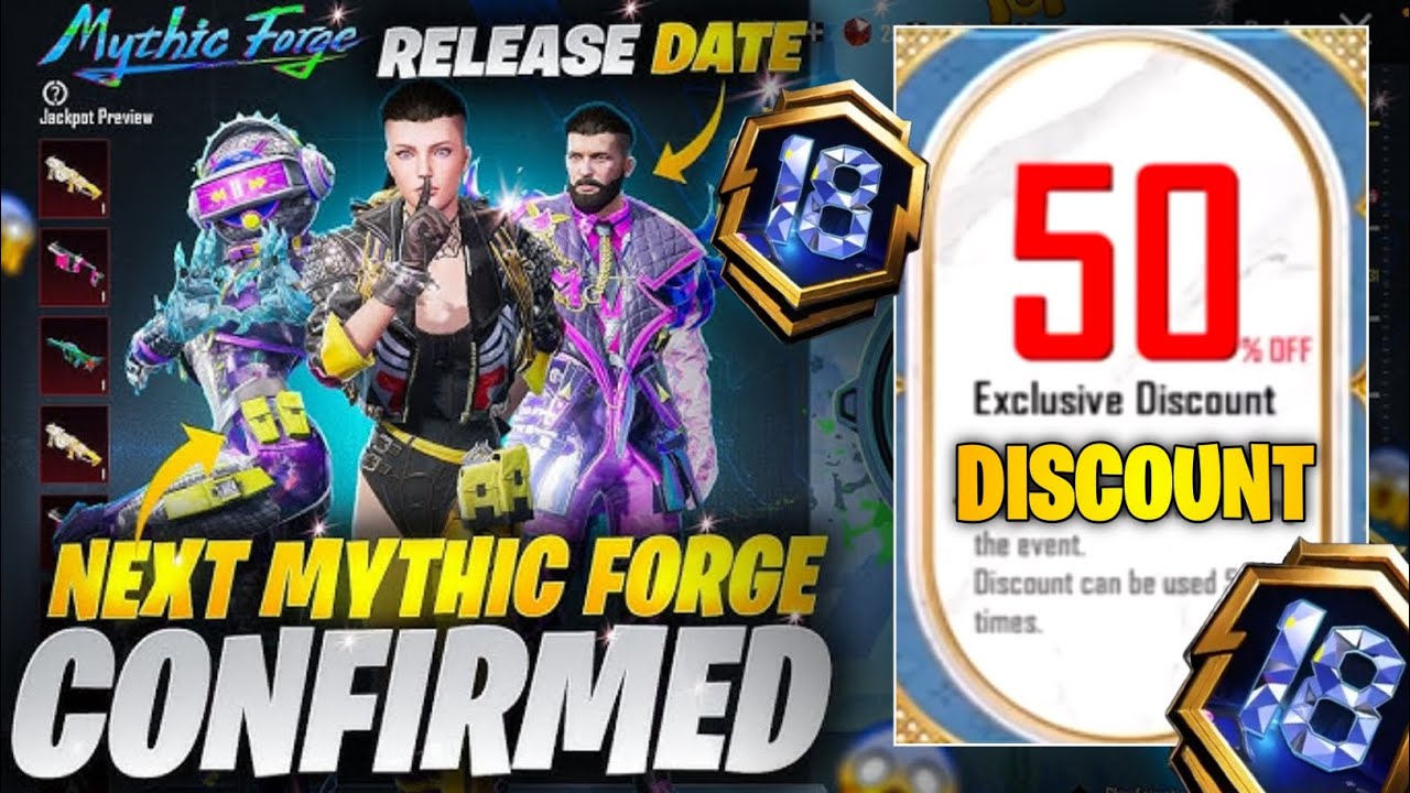 🔴😱 4.3 Mythic Forge 100% Confirmed l 😱 50 Discount Again l Mythic Forge Outfits Confirm l PUBGM 