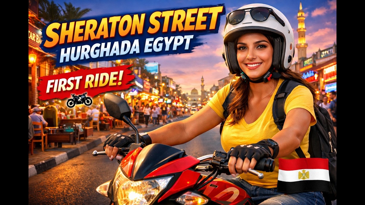 Hurghada Sheraton Street Motorbike Ride 🇪🇬 | Hurghada Egypt 2026