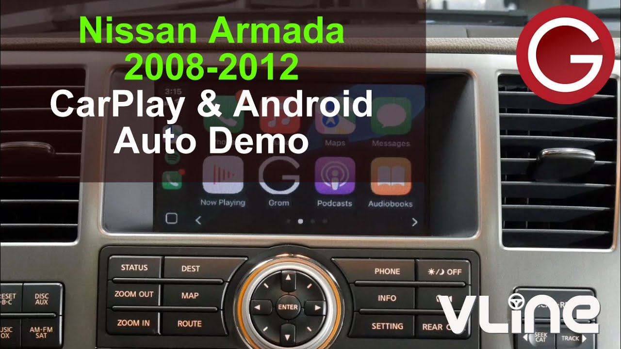 Как работает CarPlay Android Auto на Nissan Armada 2008-2012 | GROM VLine VL2 для модернизации NIS8