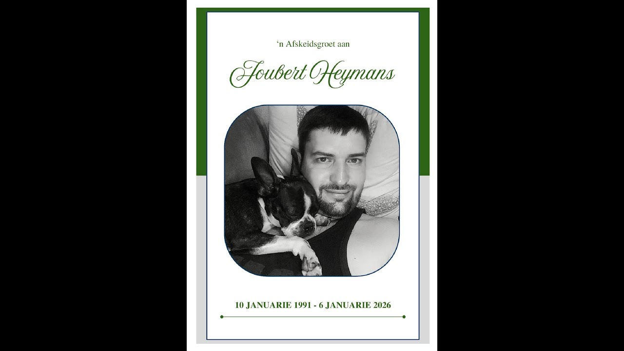 'n Afskeidgroet aan Joubert Heymans