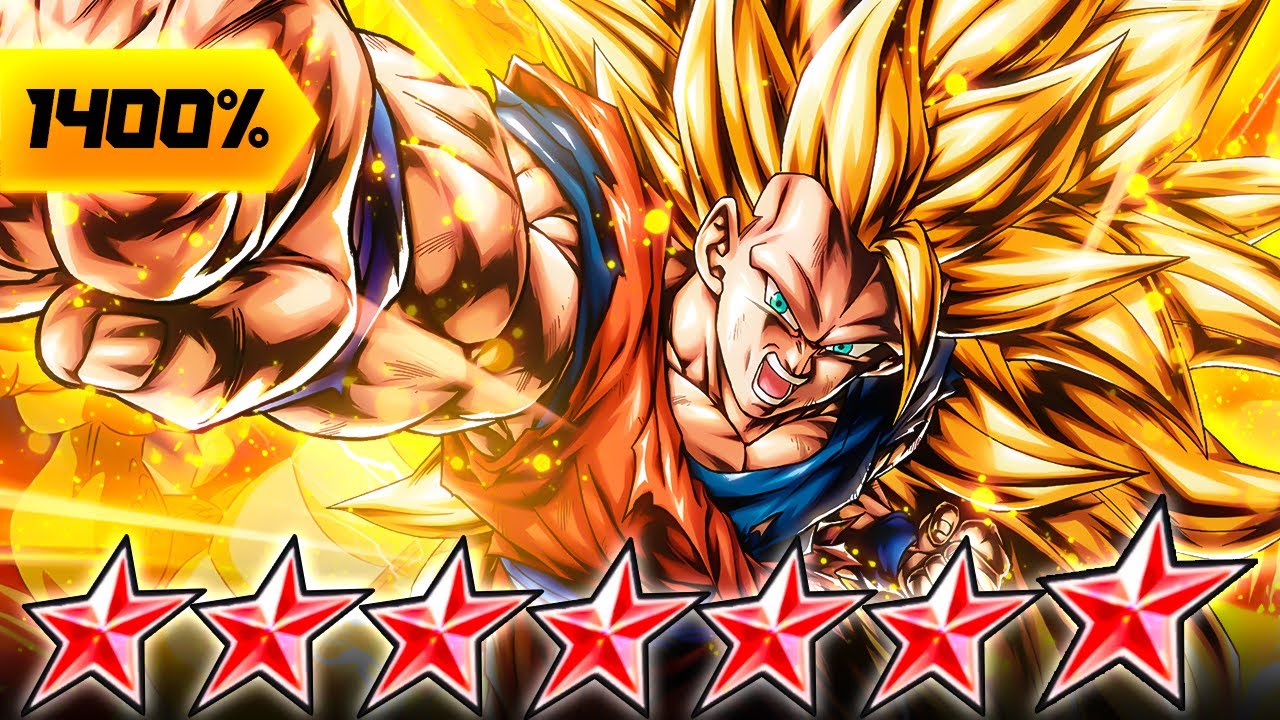 (Dragon Ball Legends) ZENKAI 7, 1400%, 14 STAR LF SSJ3 DRAGON FIST GOKU! STILL A 1 SHOT GOD!
