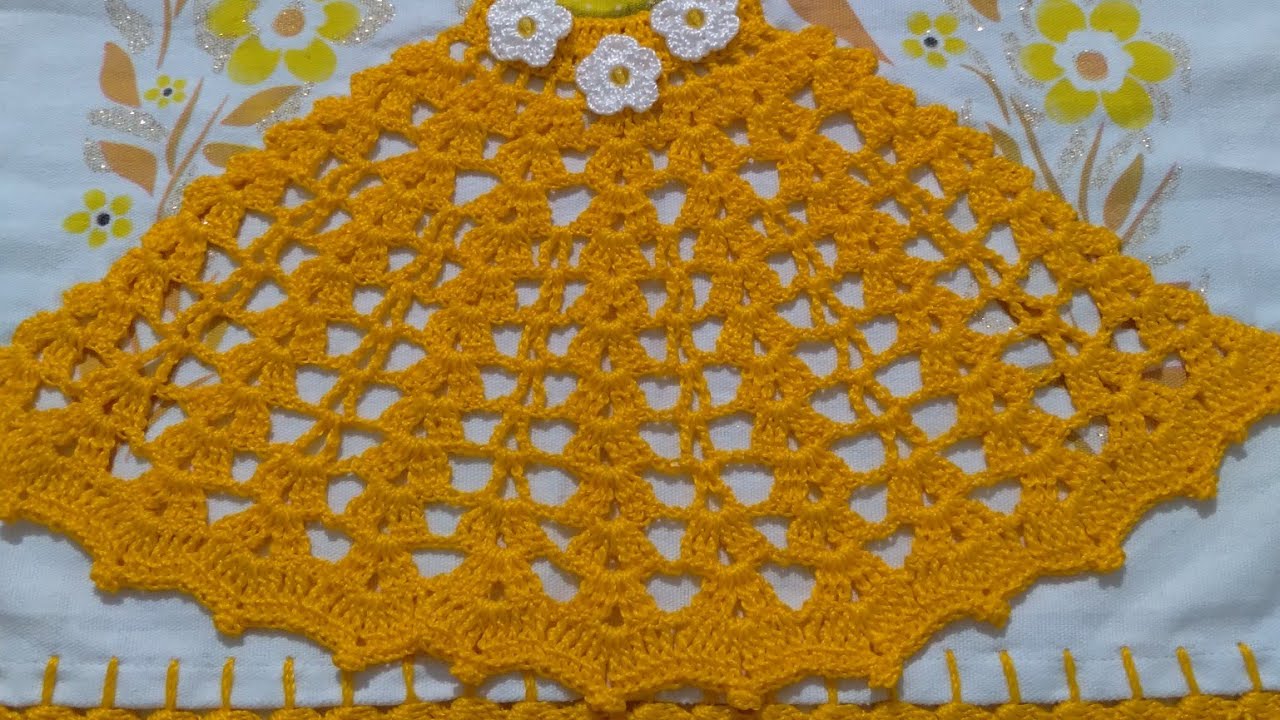 Saia Para Boneca de Pano de Prato(Ester) #passoapasso #croche #cidaartscrochê