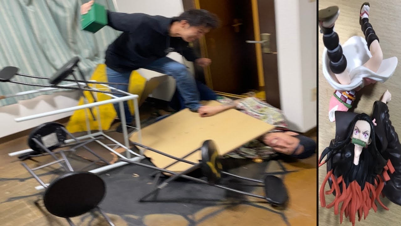 鬼滅ファンに100万の時計あげた後に禰󠄀豆子フィギュア潰したら家潰された動画