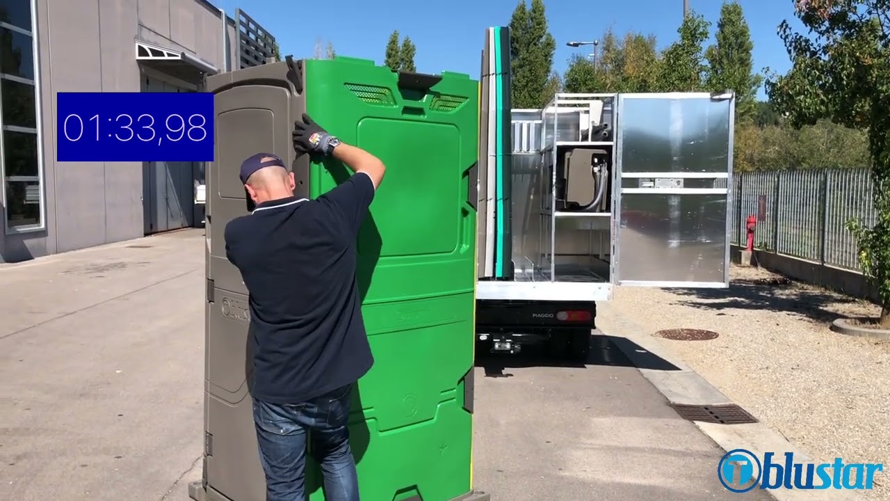 Consegna di un bagno chimico / Delivery of one portable toilet - RapidLoo Star toilet