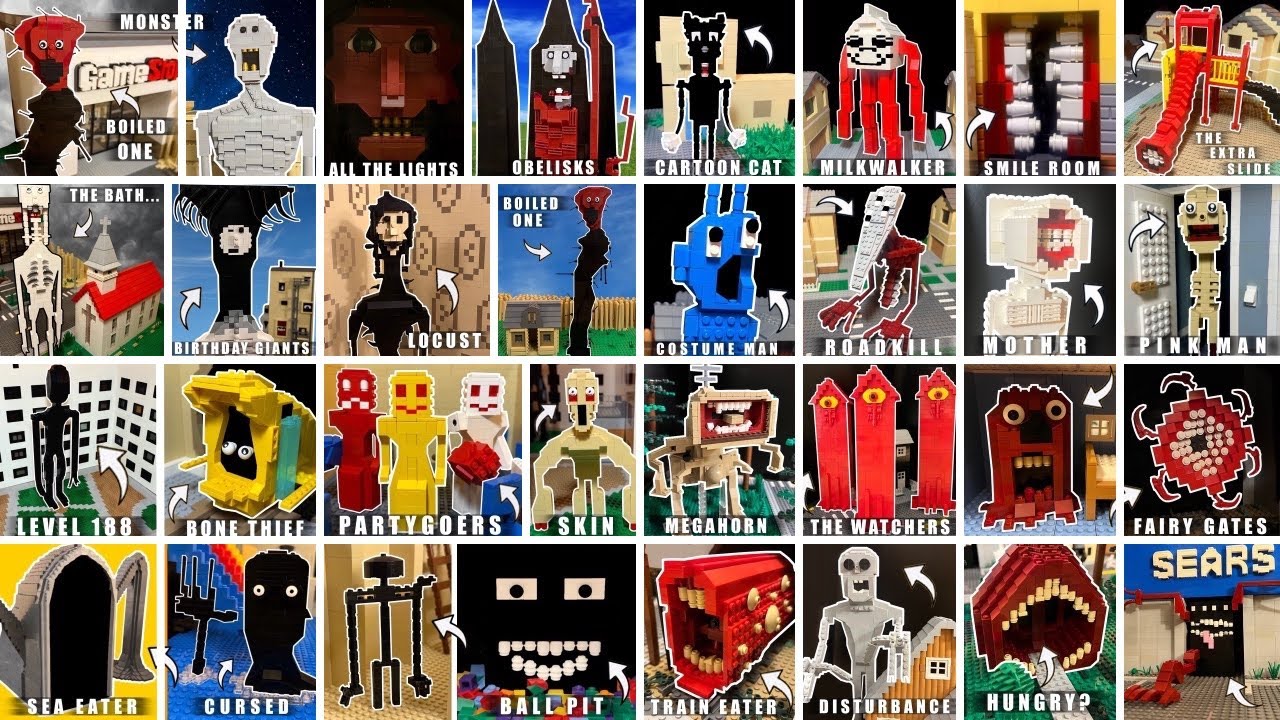 I Made (EVERY SCARY) LEGO Doctor Nowhere, Leovincible, Trevor Henderson & Backrooms!
