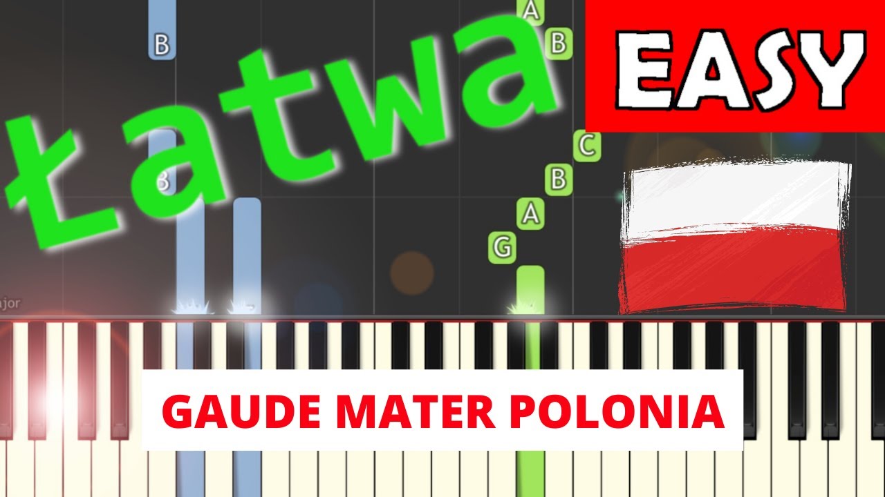 🎹 Gaude Mater Polonia - Piano Tutorial (łatwa wersja) 🎵 NUTY W OPISIE 🎼