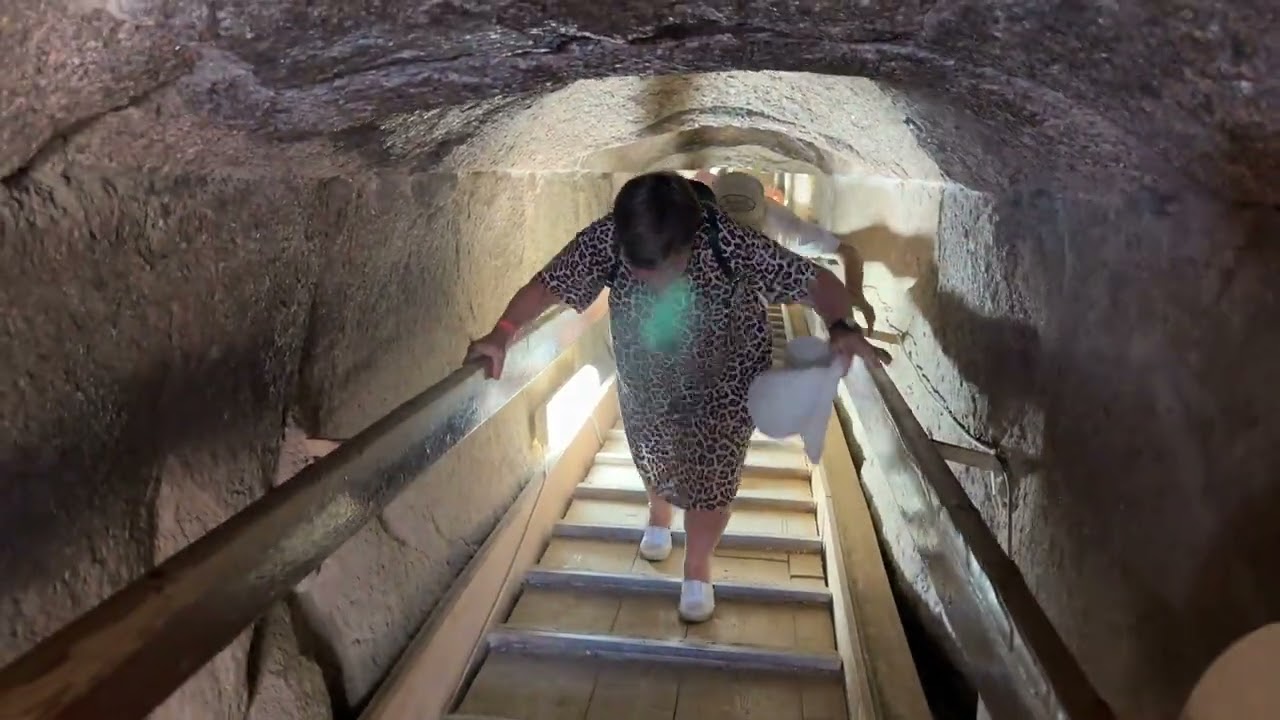 Pyramid of Menkaure Climb inside.  BE PREPARED FOR TIGHT SPACES AND HARD WORK!! - Cairo Egypt - ECTV