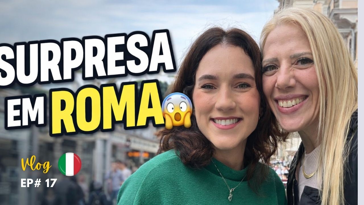 ELA CHEGOU DE SURPRESA EM ROMA! 🇮🇹 E fomos comer a melhor pizza da cidade 🍕 @AnaBochi