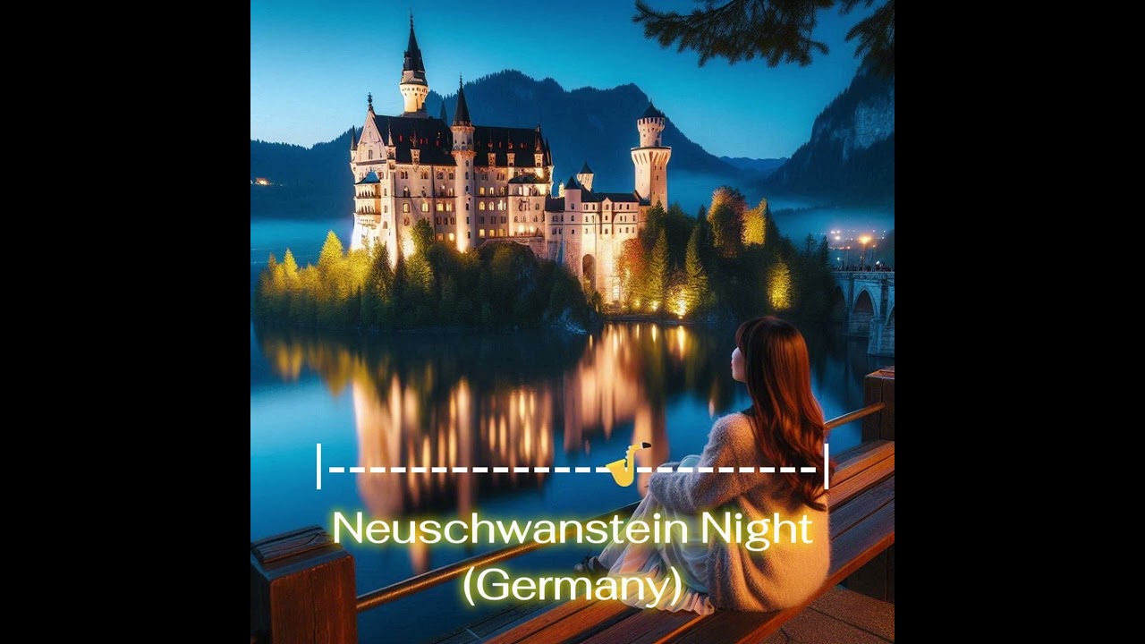 Neuschwanstein Night (Germany) - Jazz music Study & Work focus Sleep Music Free license
