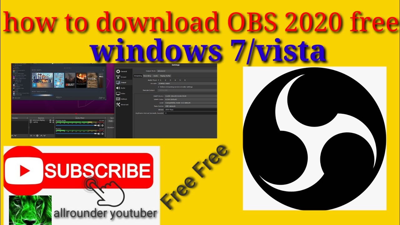 How to download OBS latest version on windows 7/vista