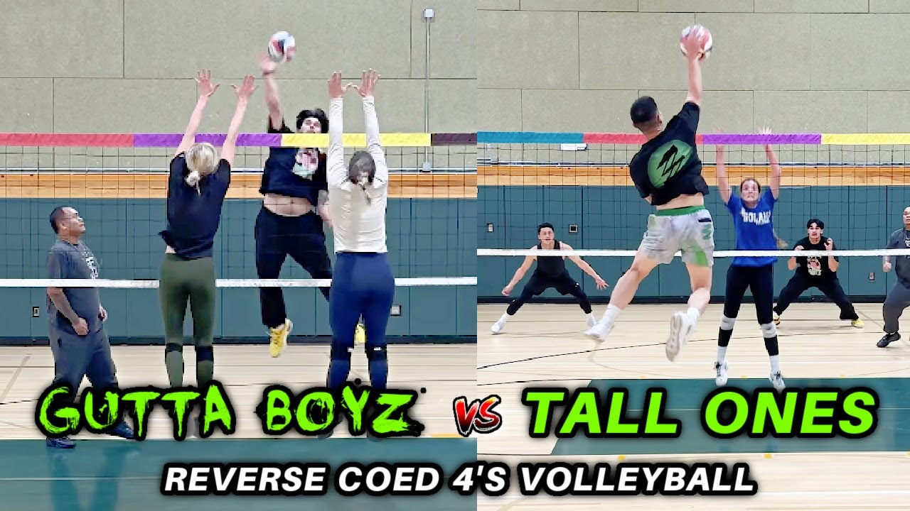 Back Row BOMBS | Gutta Boyz vs Tall Ones (Reverse Coed Quads Volleyball Tournament 11/24/25)