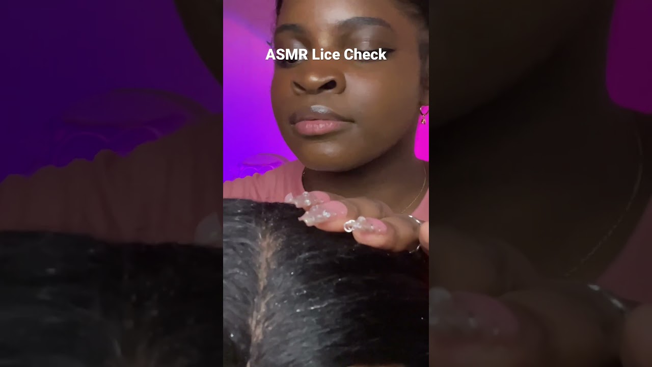 ASMR Lice Check 🔎 #asmr #shorts #asmrlicheck
