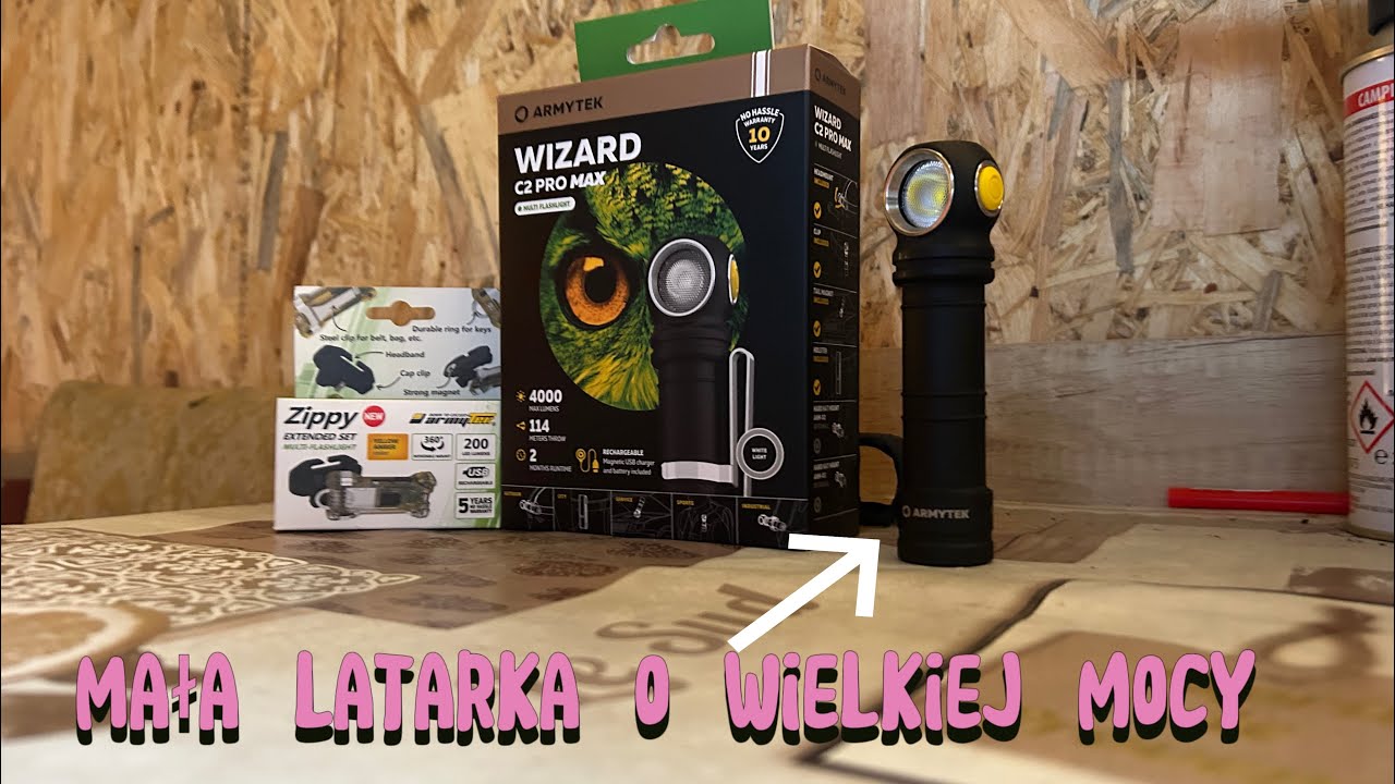 Mały ale wariat czyli  recenzja i omówienie bardzo mocnej latarki Armytek wizard C2 pro max
