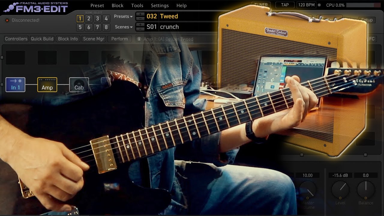 Крутим FM3 , TWEED DELUXE AMP BLOCK.  ( ZZ Top Tone )