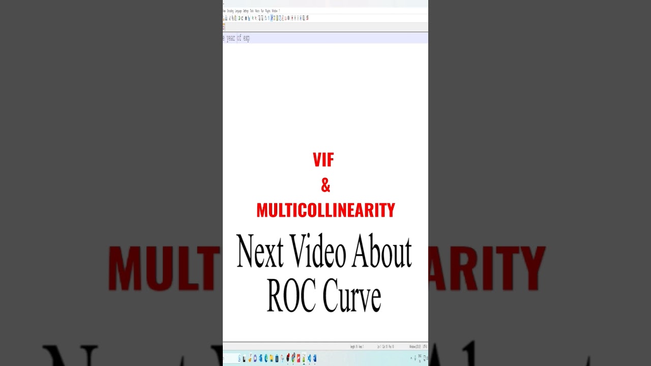 Understanding VIF. Full Video: 
