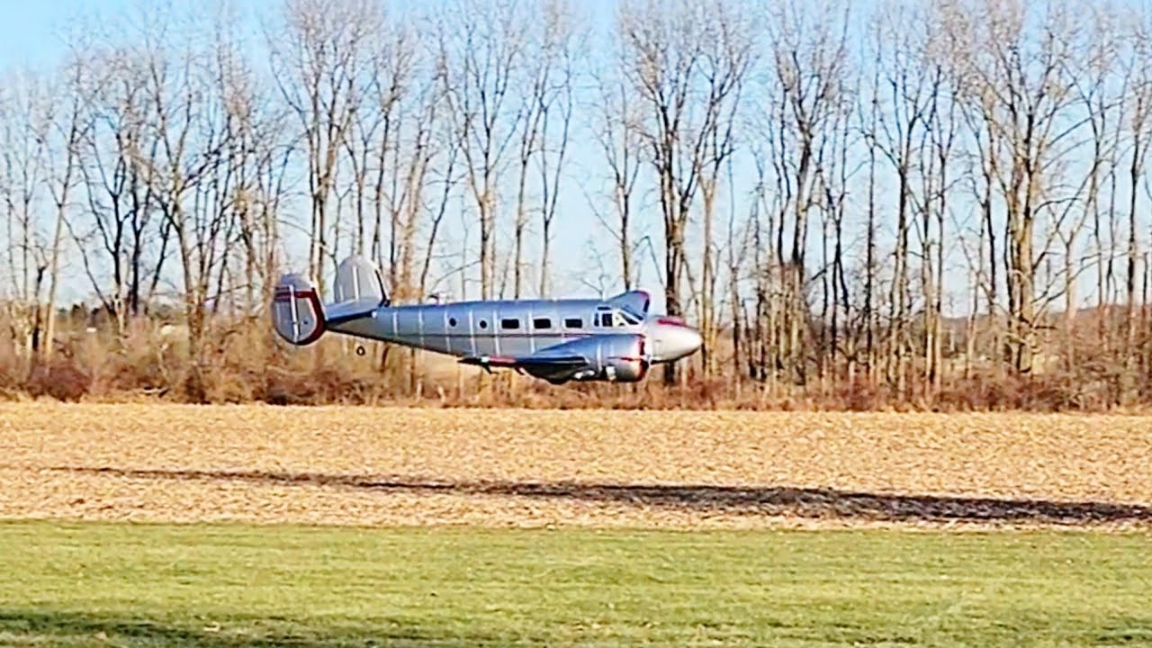 Back Home With My E-flite Beechcraft D18!