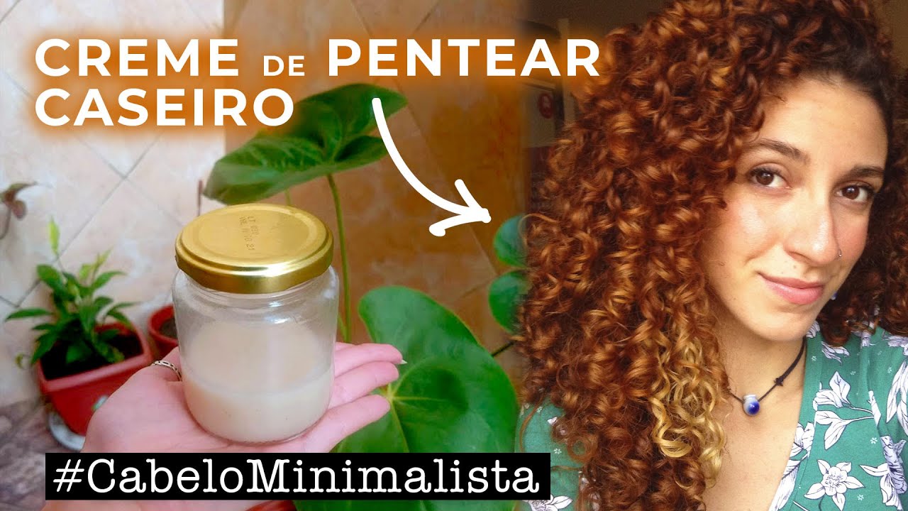 FINALIZA&Ccedil;&Atilde;O COM CREME DE PENTEAR CASEIRO BARATINHO | #CabeloMinimalista #WaterOnly