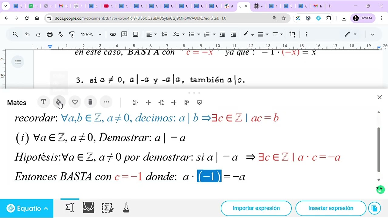 Mas ejemplos del uso de la definición formal de divisibilidad para demostraciones