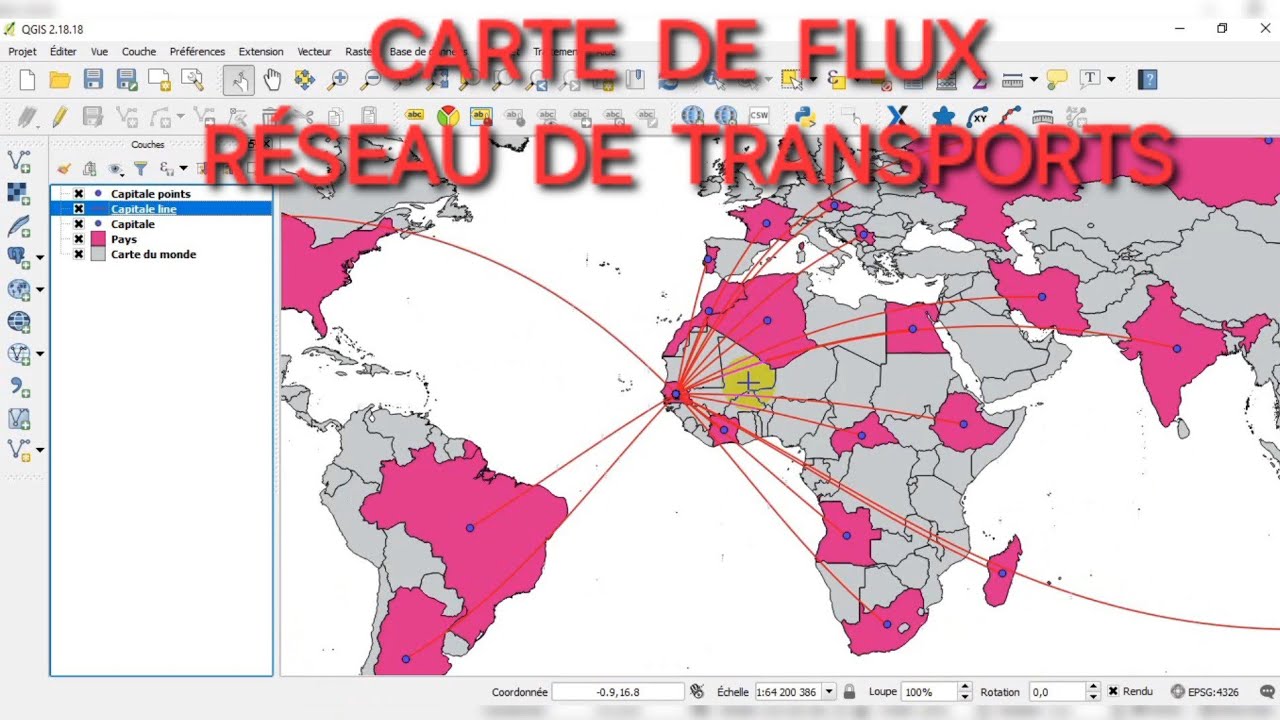 🔴 QGis : Réaliser une Carte de Flux - Flow Map dans Qgis | Flux de Transports