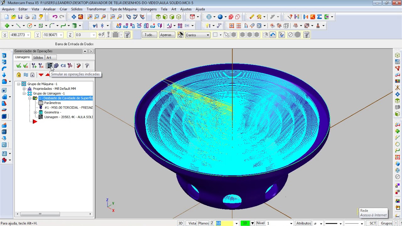 MASTERCAM    USINAGEM 3D