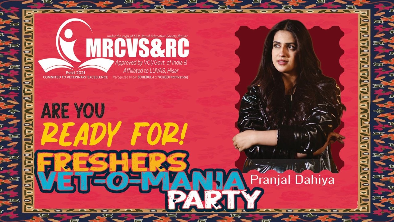 Vet-o-Mania Fresher Party 2026 ! M R College of Veterinary Science And Research Centre -Pranjal Live