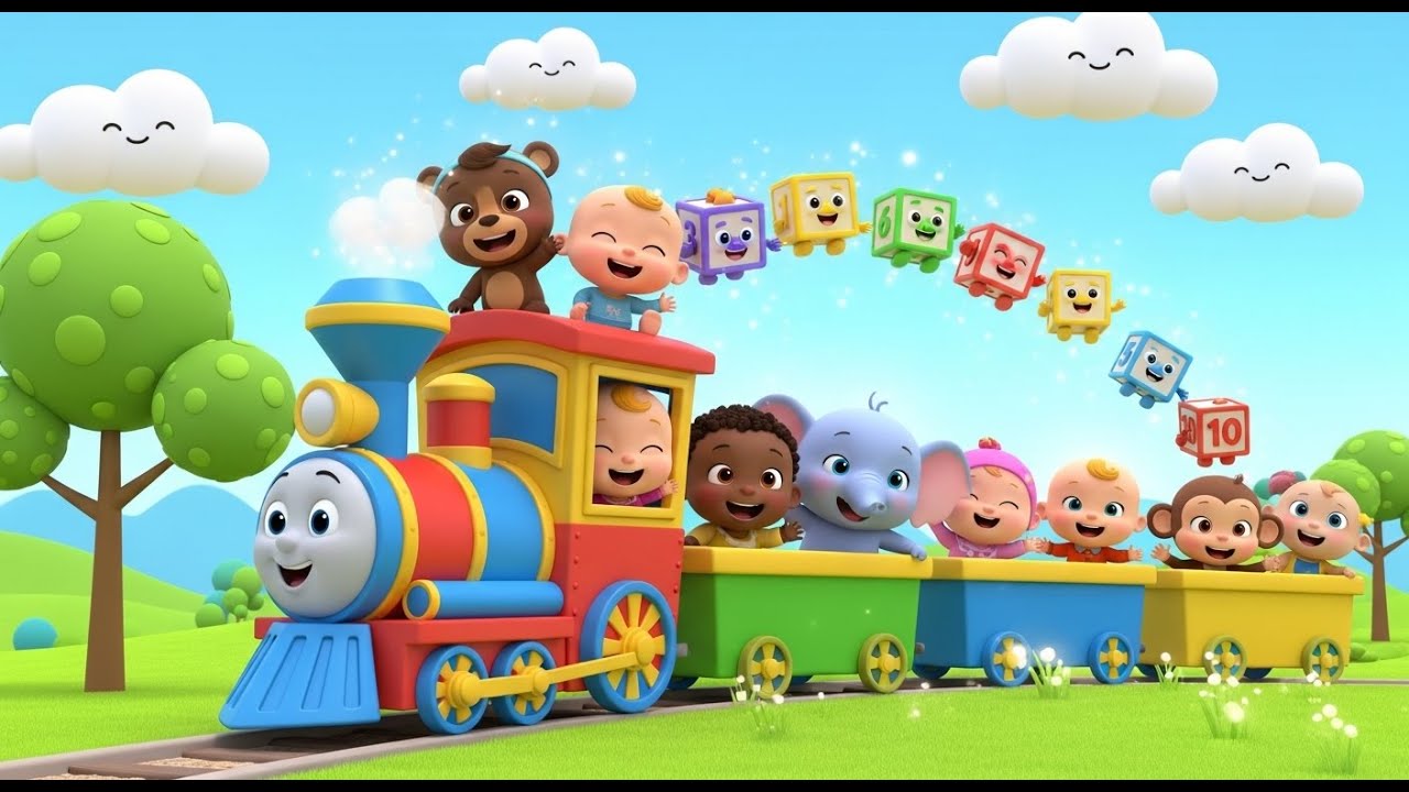 🚂 Cho Cho Numbers Counting Train 🔢 Fun Counting Song for Babies & Toddlers | Baby Giggles TV
