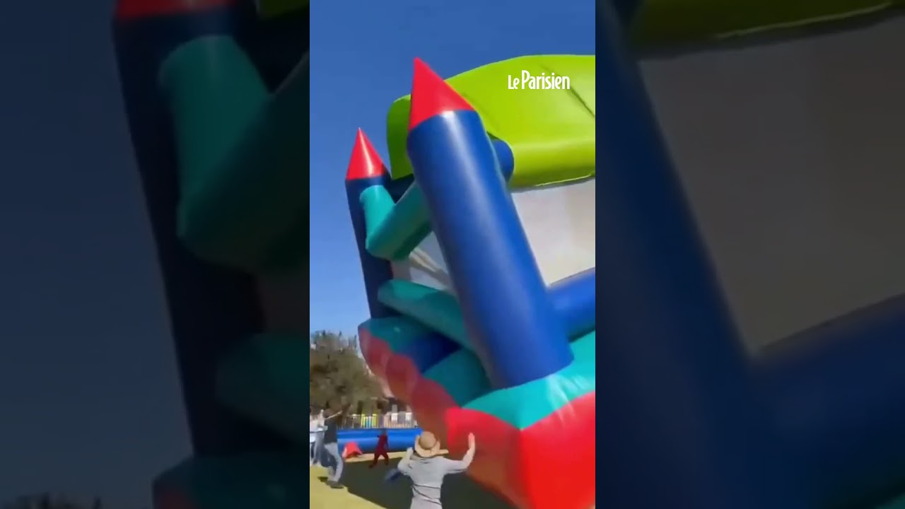 Deux enfants bless&eacute;s apr&egrave;s l'envol d'un ch&acirc;teau gonflable