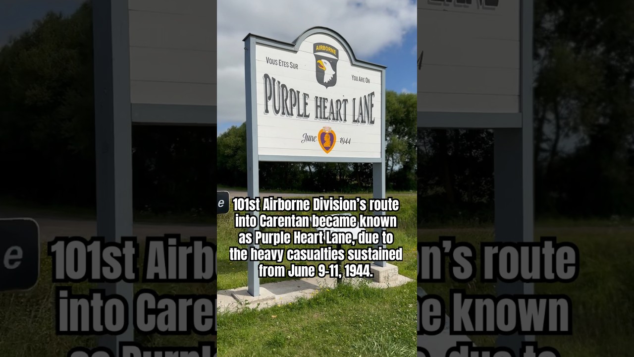 101st Airborne Division&rsquo;s route into Carentan became known as Purple Heart Lane.