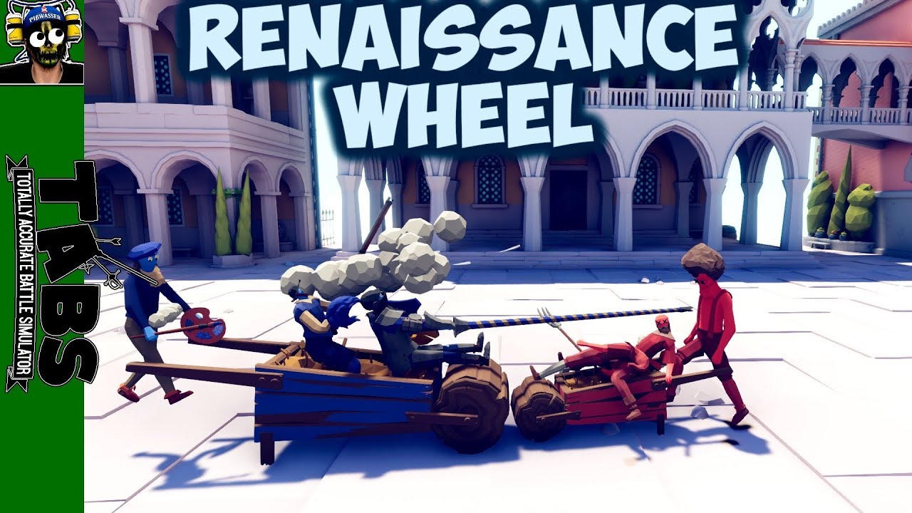 Renaissance Wheel! Jouster + Musketeer + Painter vs Every Unit + Bobnus - TABS ORIGINAL MODS