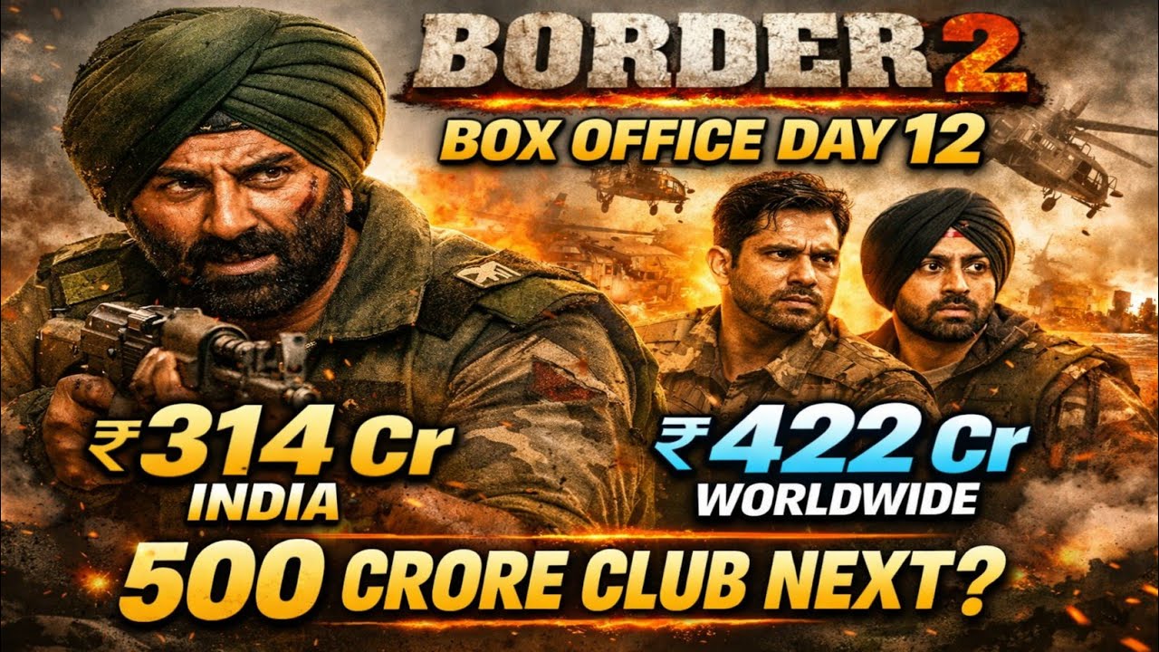 Border 2 Box Office Day 12 🔥 | 300 Cr India Net | 500 Cr Club Next?
