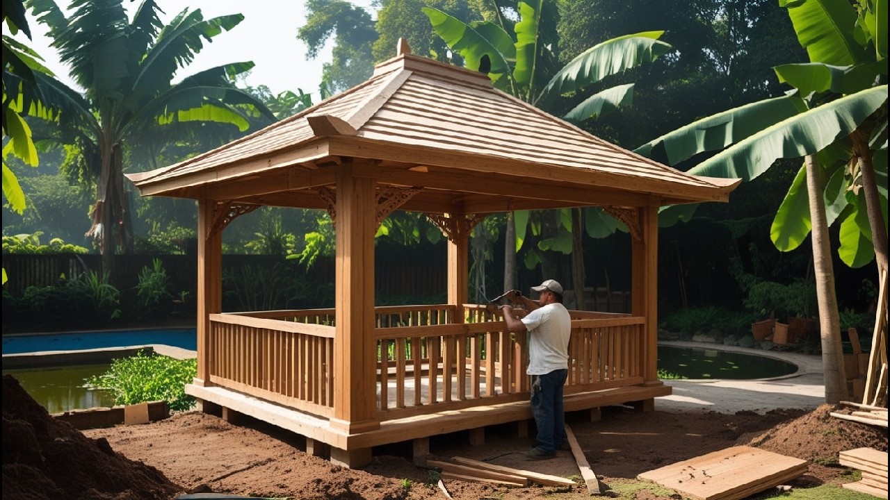 Talented Carpenters Use Boat Wood To Build Unique Wooden Houses.