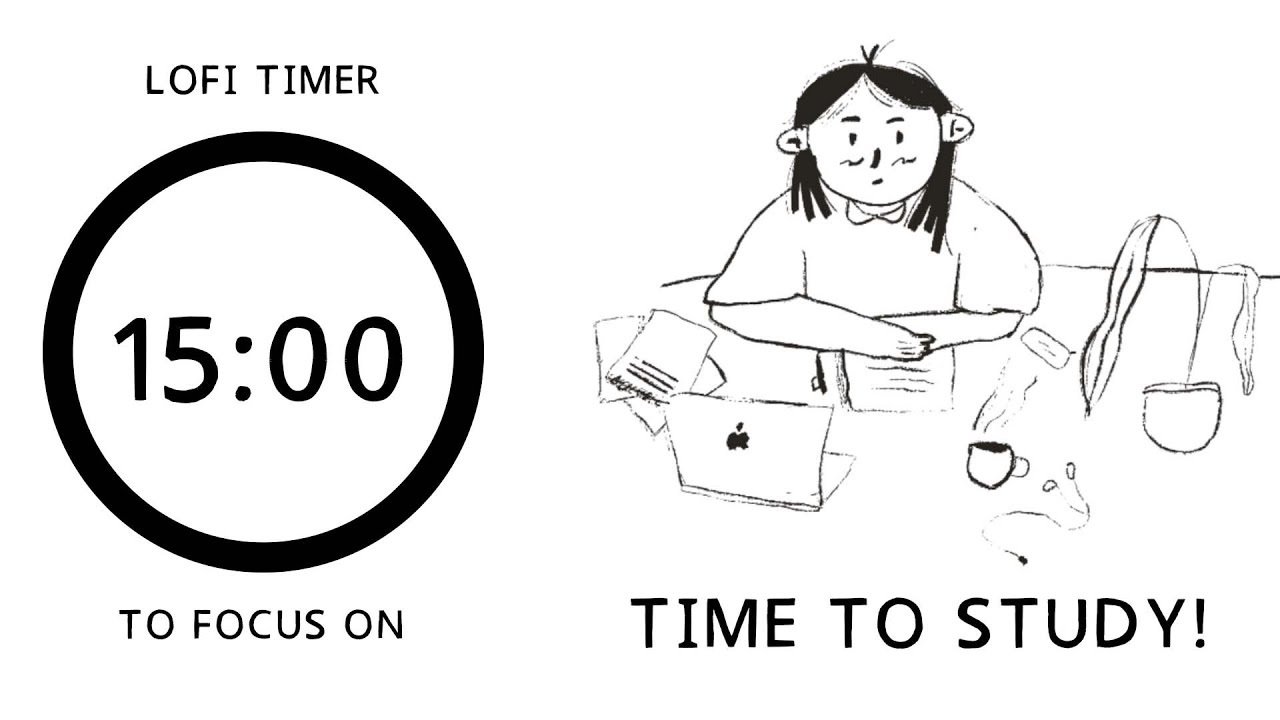 15 Min Study Timer: Animated Study with Me (No Breaks)