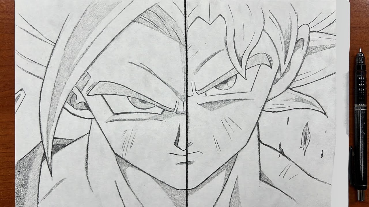 How to draw beast gohan vs goku ultra instinct | Drawing tutoriel