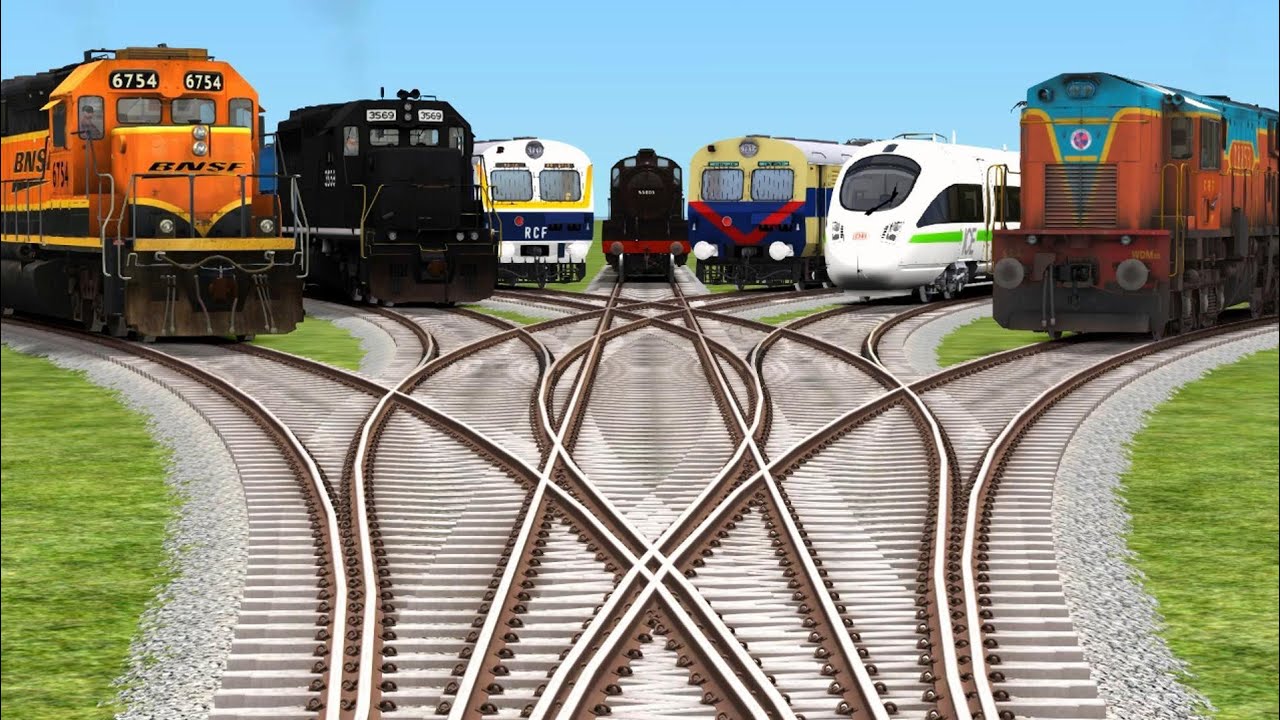 Today Express Trains Crossing On Bumpy 🍅railroad tracks | railway vehicles | railroad crossing
