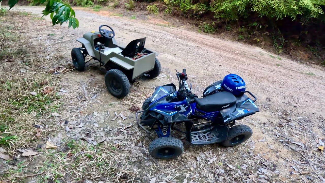 FOMOS ATÉ NA CACHOEIRA SECRETA COM O MINI JEEP E MINI QUADRICICLO. Thiago velho 