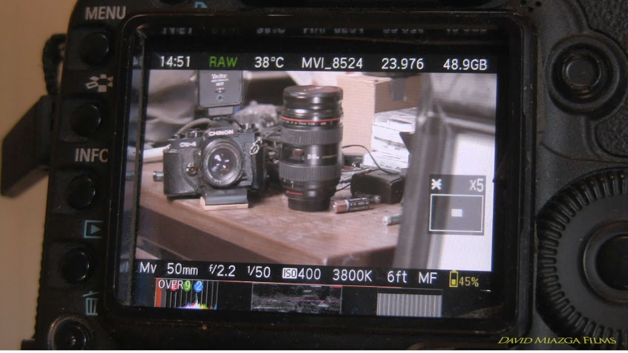 Magic Lantern 5D Mark ii 3x Crop Mode Full Color preview with Proper Framing