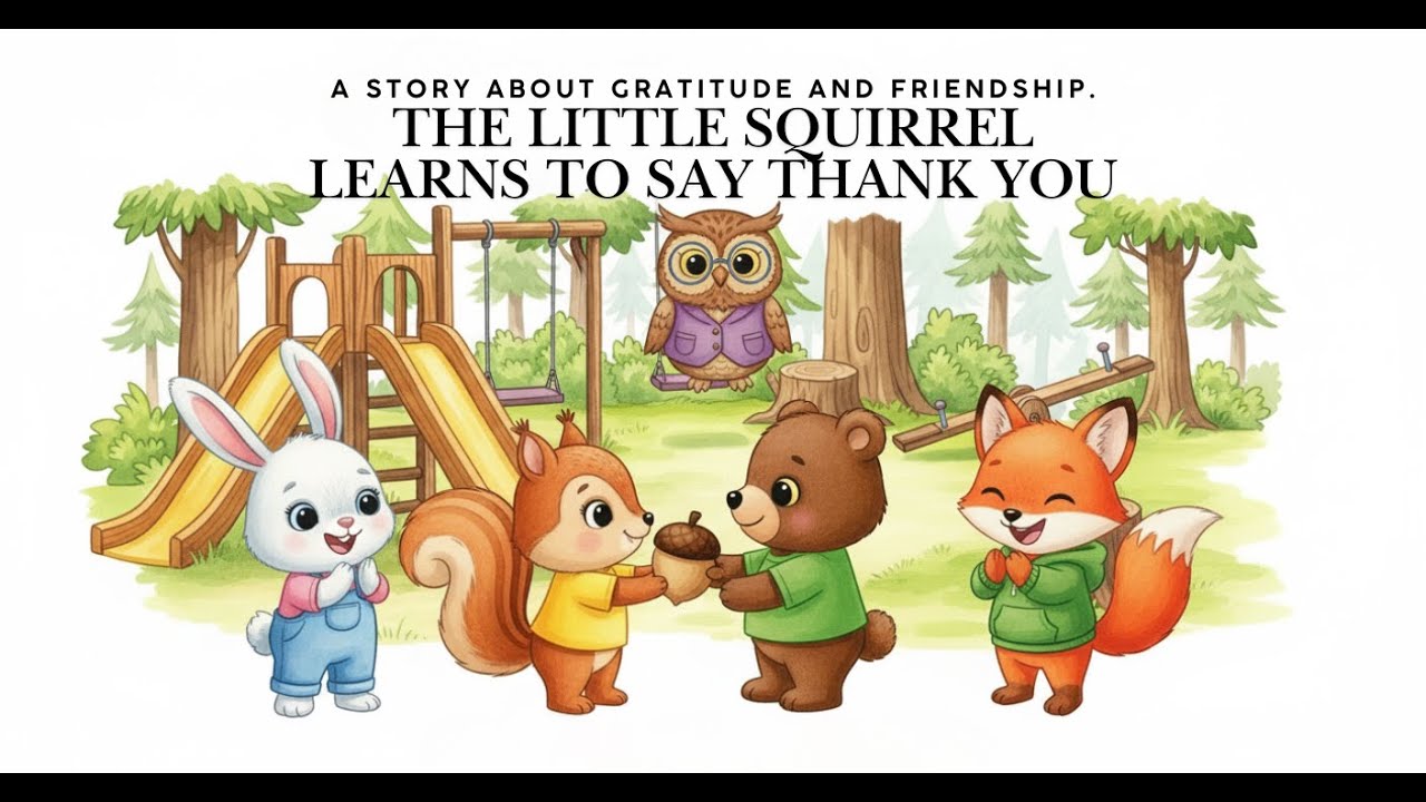 ✨ The Little Squirrel Learns to Say Thank You | English Bedtime Story | Kids Emotional Education ✨