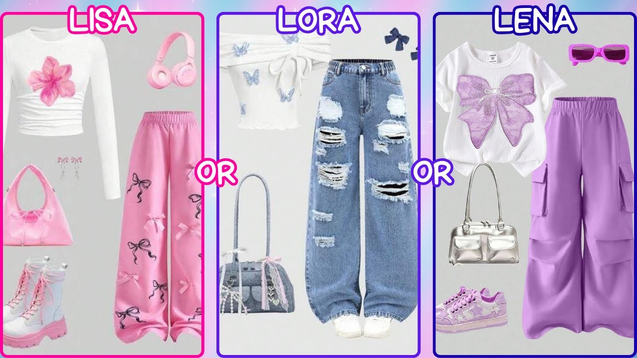 Lisa vs Lora vs Lena Ultimate Fashion Choice Challenge 💕💖 #lisaorlena #viral #trending
