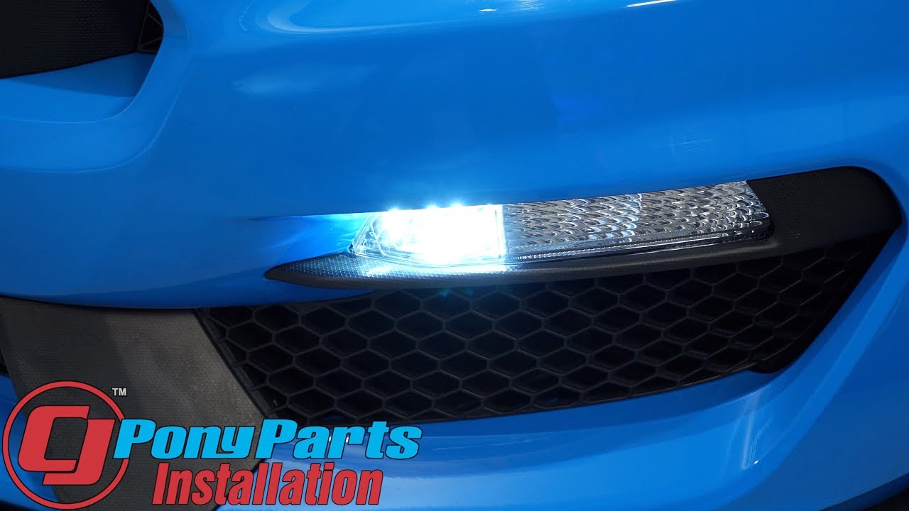 2015-2020 GT350/GT350R Mustang Shelby Performance Parts LED Fog Light/Marker Light Kit Installation