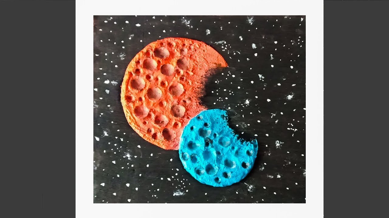 How to make beautiful space painting with chalk || Pallavi Drawing Academy ||