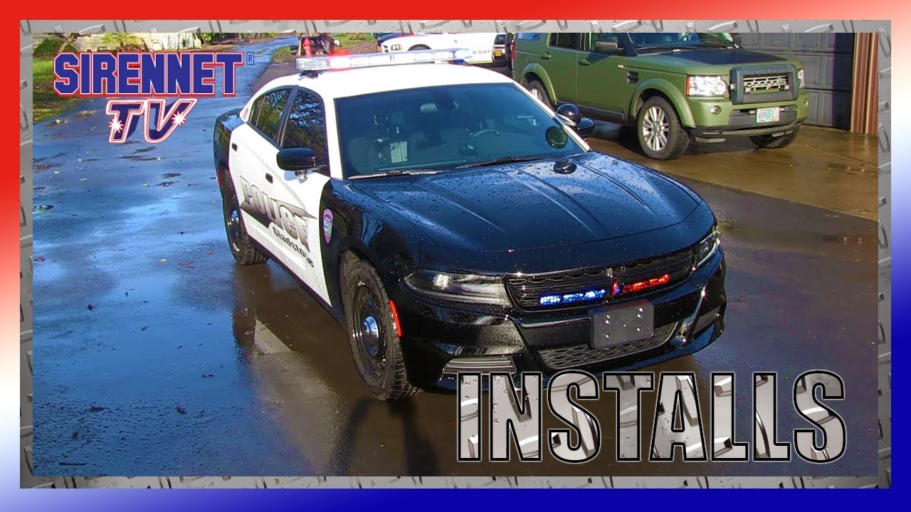 A 2017 B&W Dodge Charger Patrol Vehicle Installation