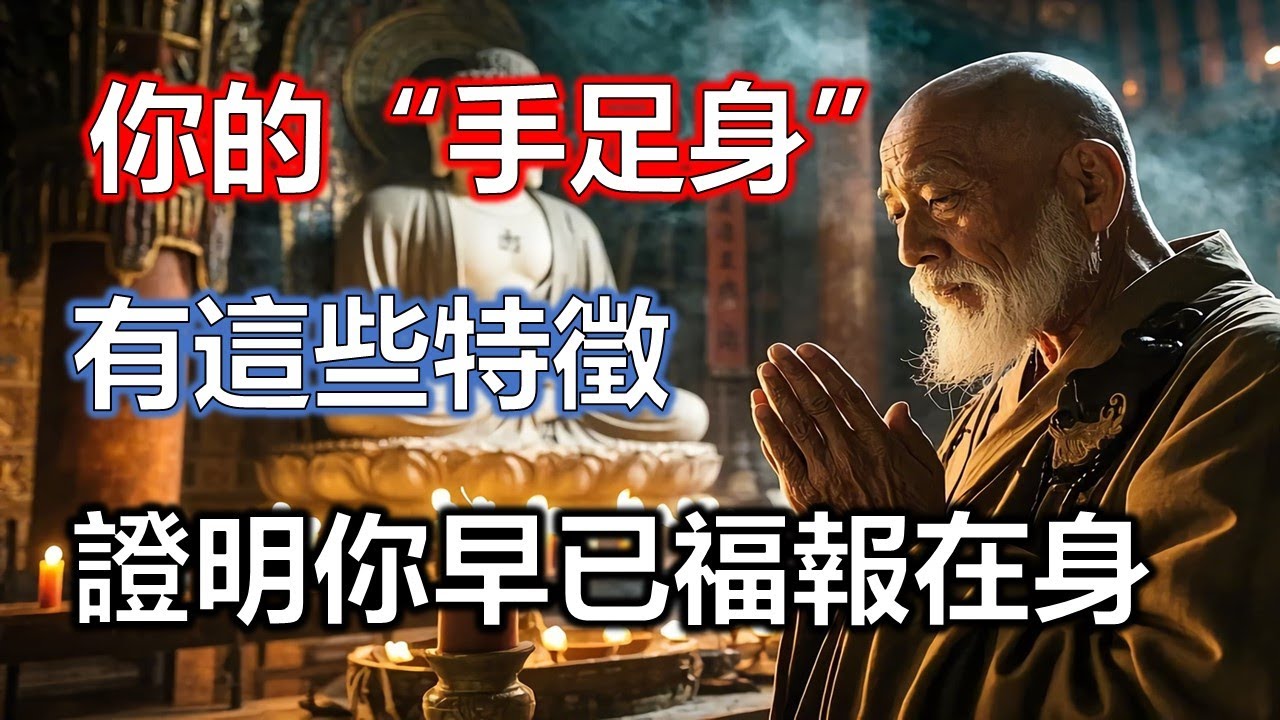 你知道嗎？如果你的“手足身”有這些特徵，證明你早已福報在身#佛學#智慧#因果